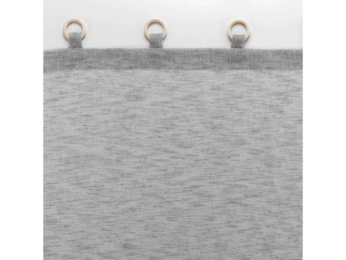 Rideau Voilage à Œillets "Minalisa" 140x240cm Gris