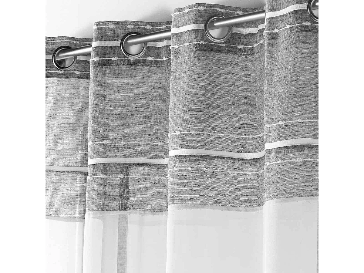 Rideau Voilage à Œillets "Aloria" 140x240cm Blanc