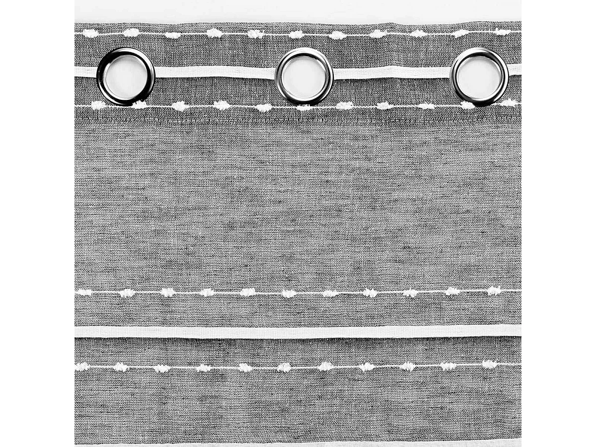 Rideau Voilage à Œillets "Aloria" 140x240cm Blanc