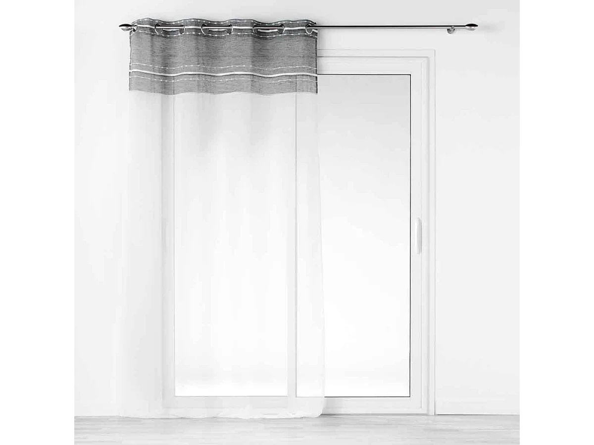 Rideau Voilage à Œillets "Aloria" 140x240cm Blanc