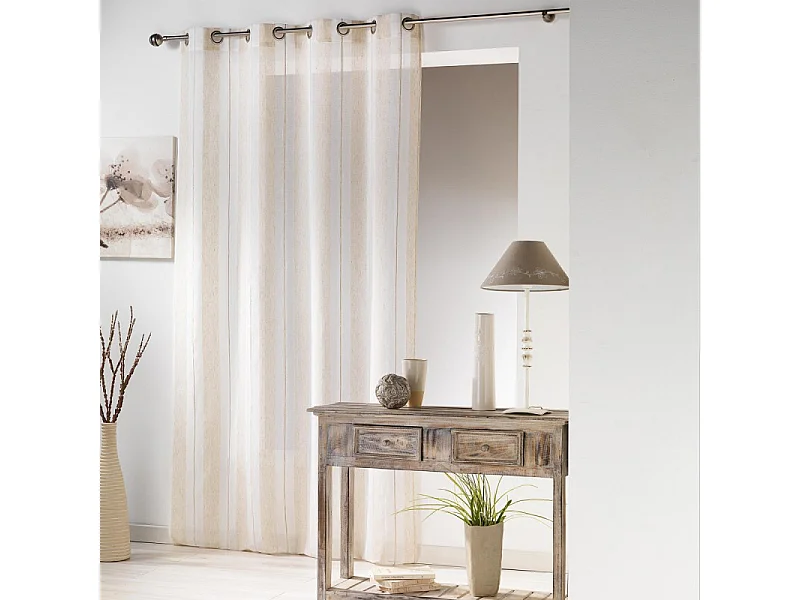 Rideau Voilage à Passants "Hélios" 140x240cm Lin
