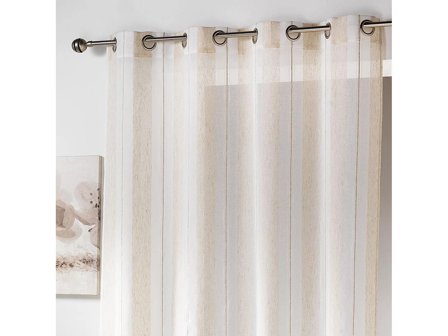 Rideau Voilage à Passants "Hélios" 140x240cm Lin