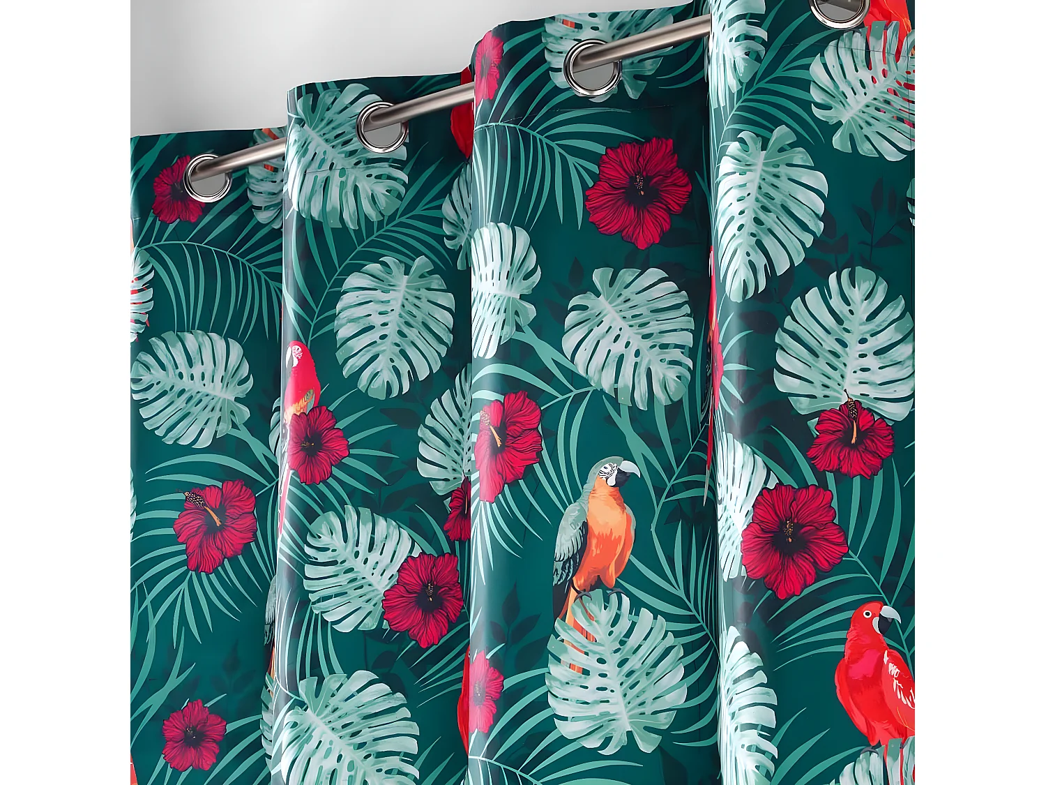 Rideau à Œillets Imprimé "Caracas" 140x260cm Bleu