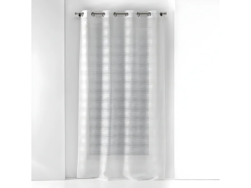 Rideau Voilage à Œillets "Effie" 140x280cm Gris