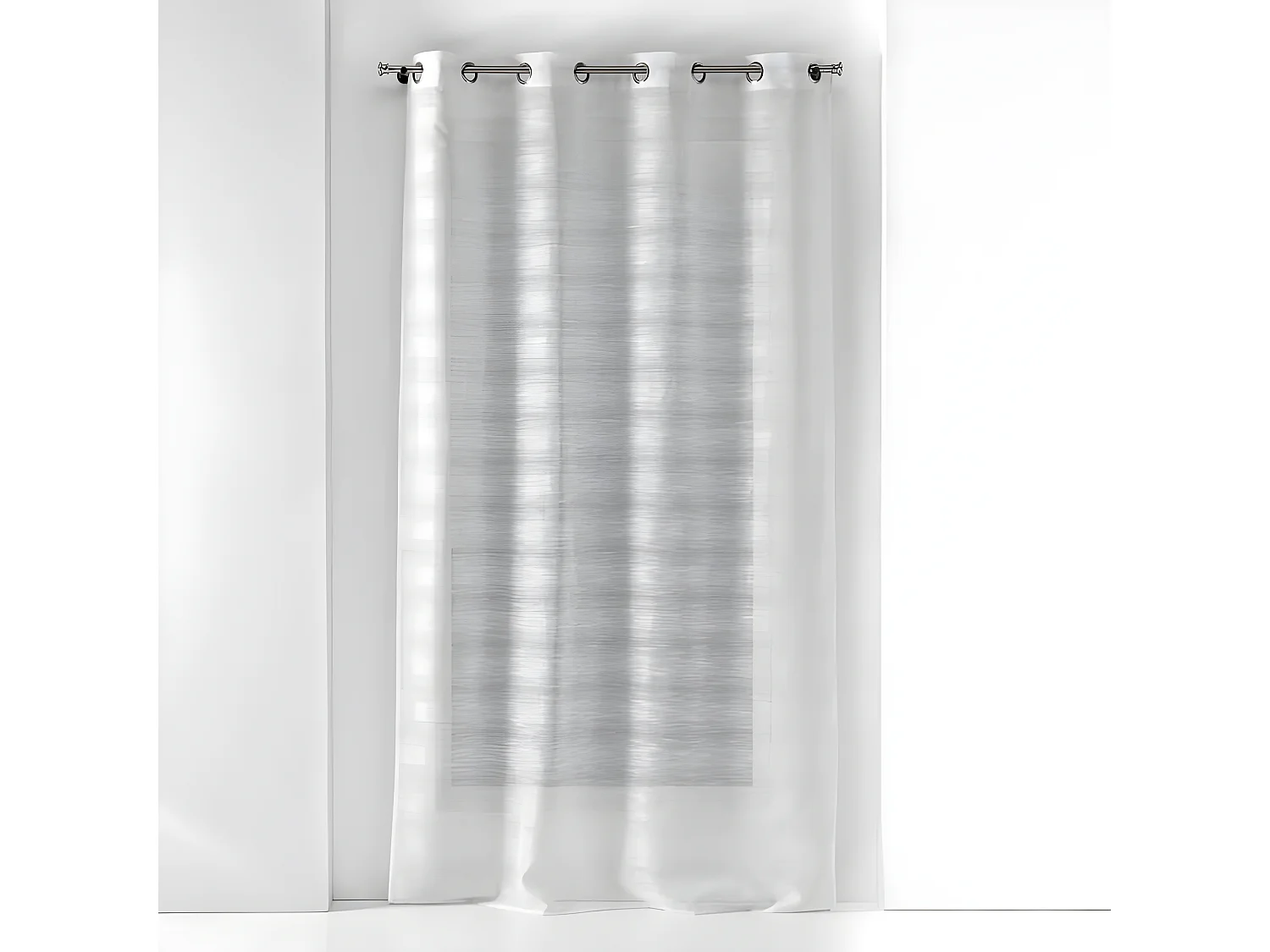 Rideau Voilage à Œillets "Effie" 140x280cm Gris