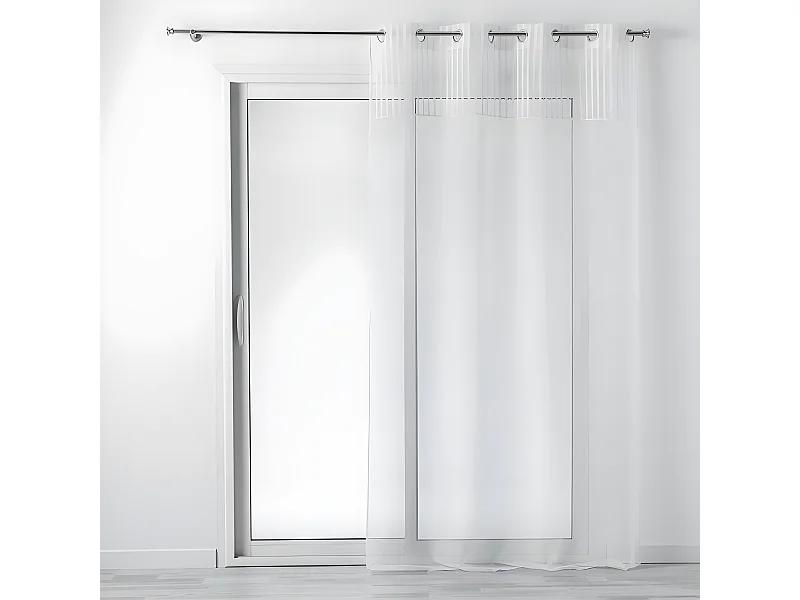 Rideau Voilage à Œillets "Madi" 140x240cm Blanc