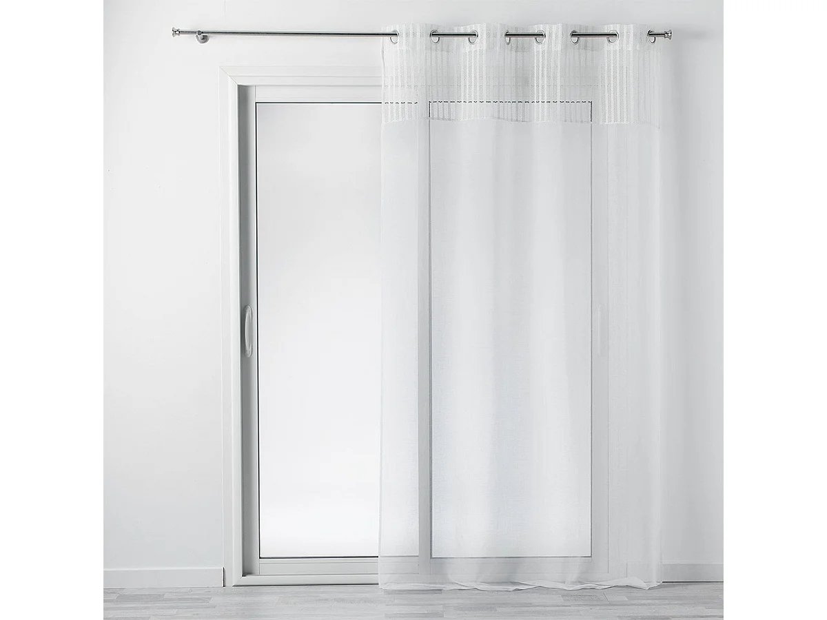 Rideau Voilage à Œillets "Madi" 140x240cm Blanc