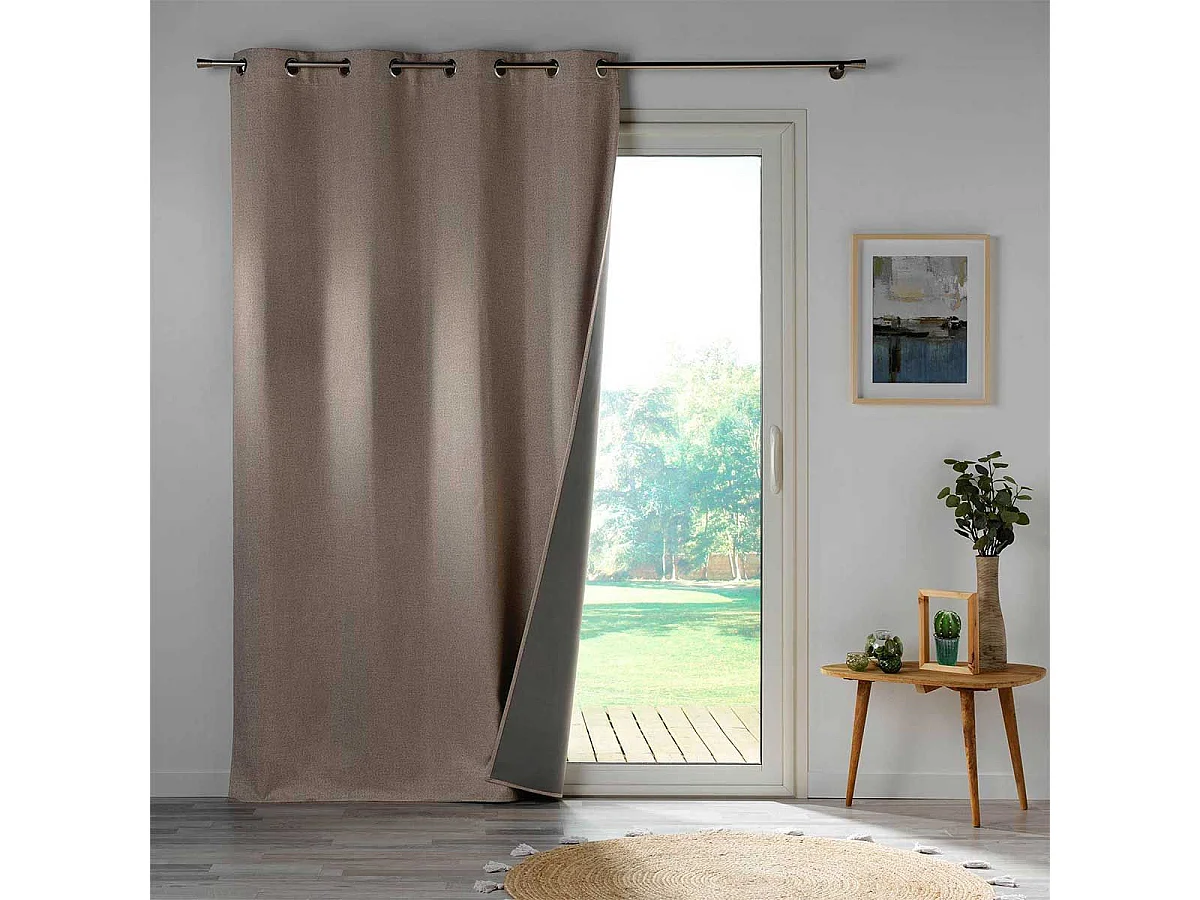 Rideau Occultant à Œillets "Crépuscule" 140x260cm Lin