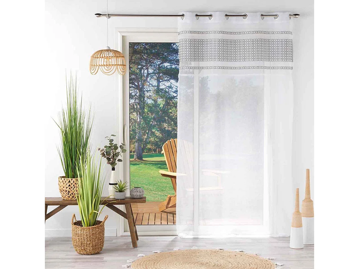 Rideau Voilage à Œillets "Storia" 140x240cm Blanc