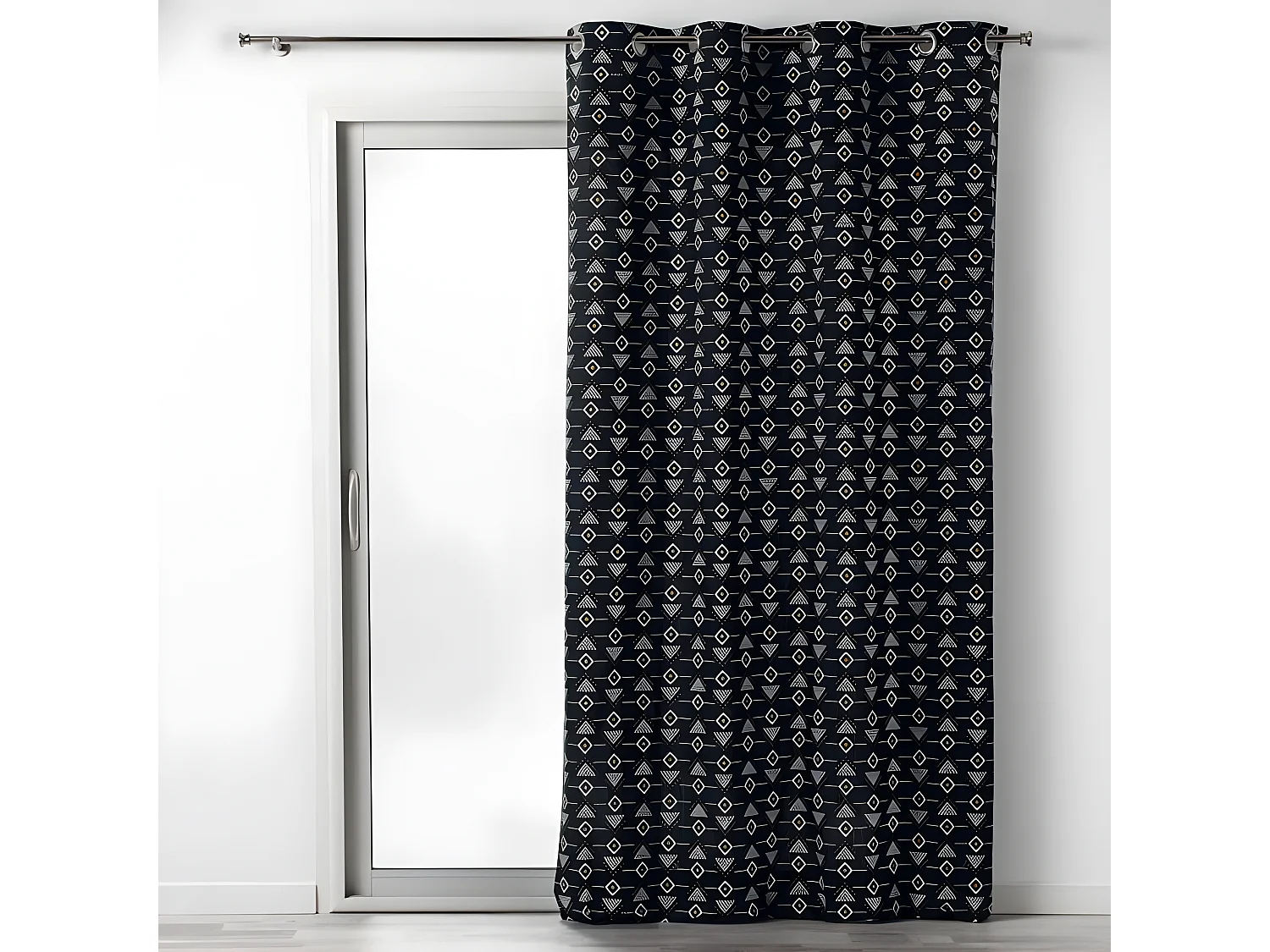 Rideau à Oeillets "Letiko" 140x240cm Noir