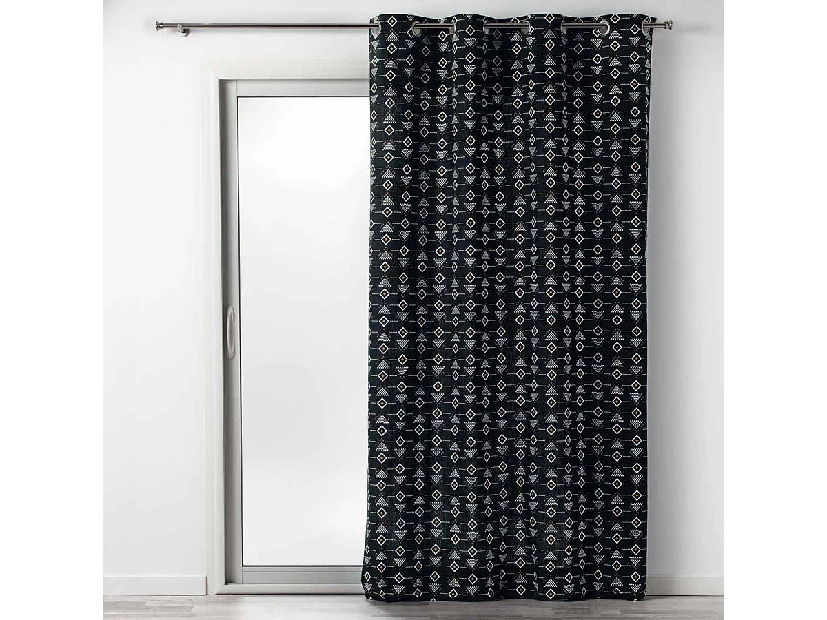 Rideau à Oeillets "Letiko" 140x240cm Noir