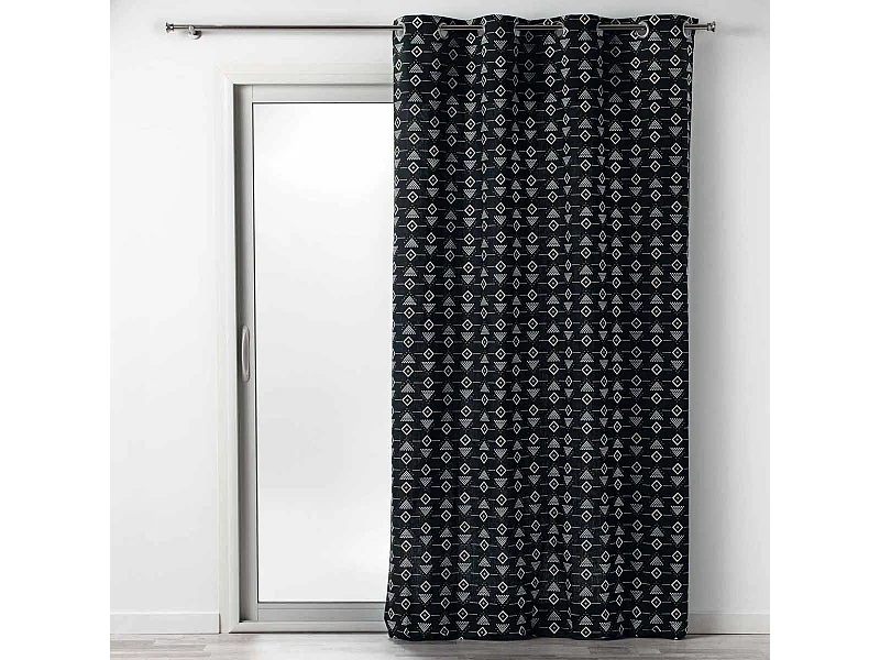 Rideau à Oeillets "Letiko" 140x240cm Noir