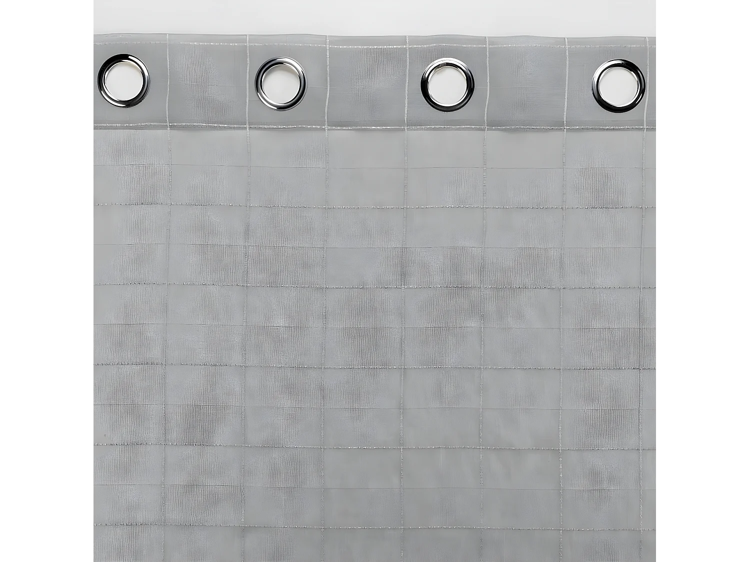 Rideau Voilage à Œillets "Eulalie" 140x240cm Gris