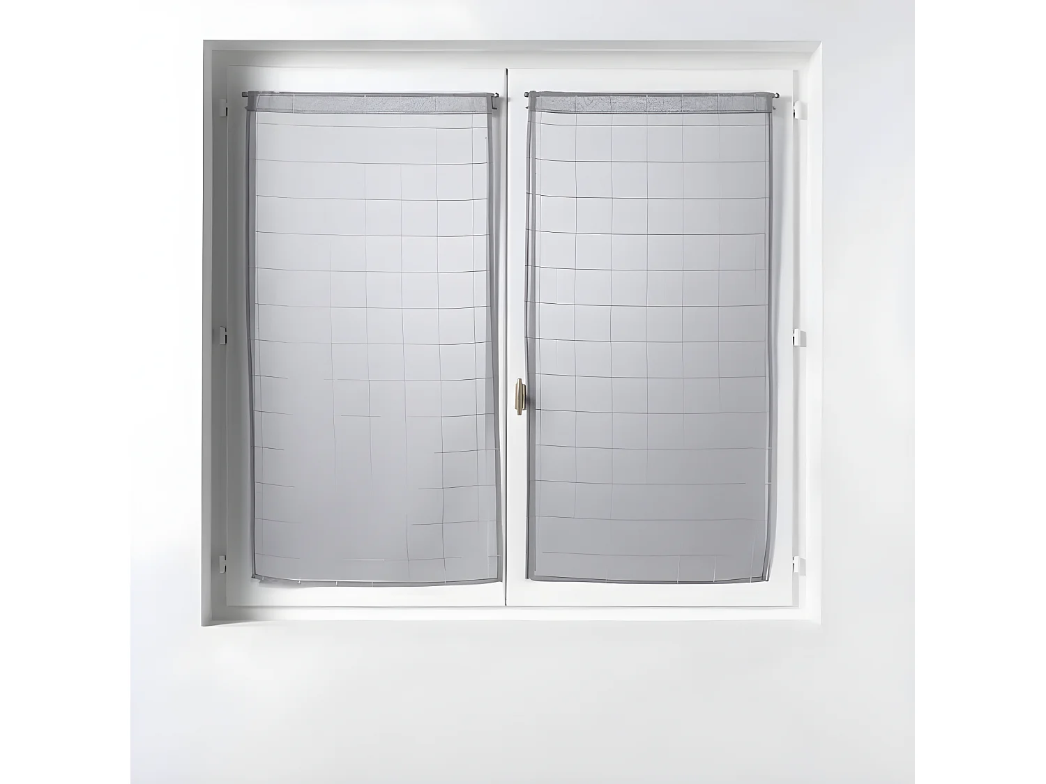 Paire de Voilages "Eulalie" 60x90cm Gris