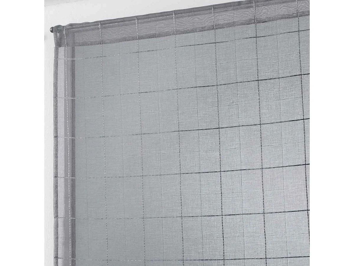 Paire de Voilages "Eulalie" 60x90cm Gris