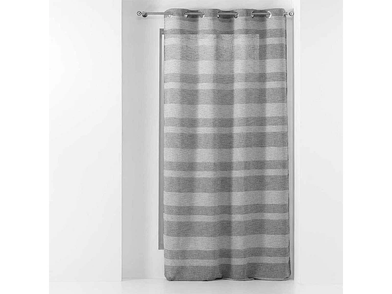 Rideau Voilage à Œillets "Palerma" 140x280cm Gris