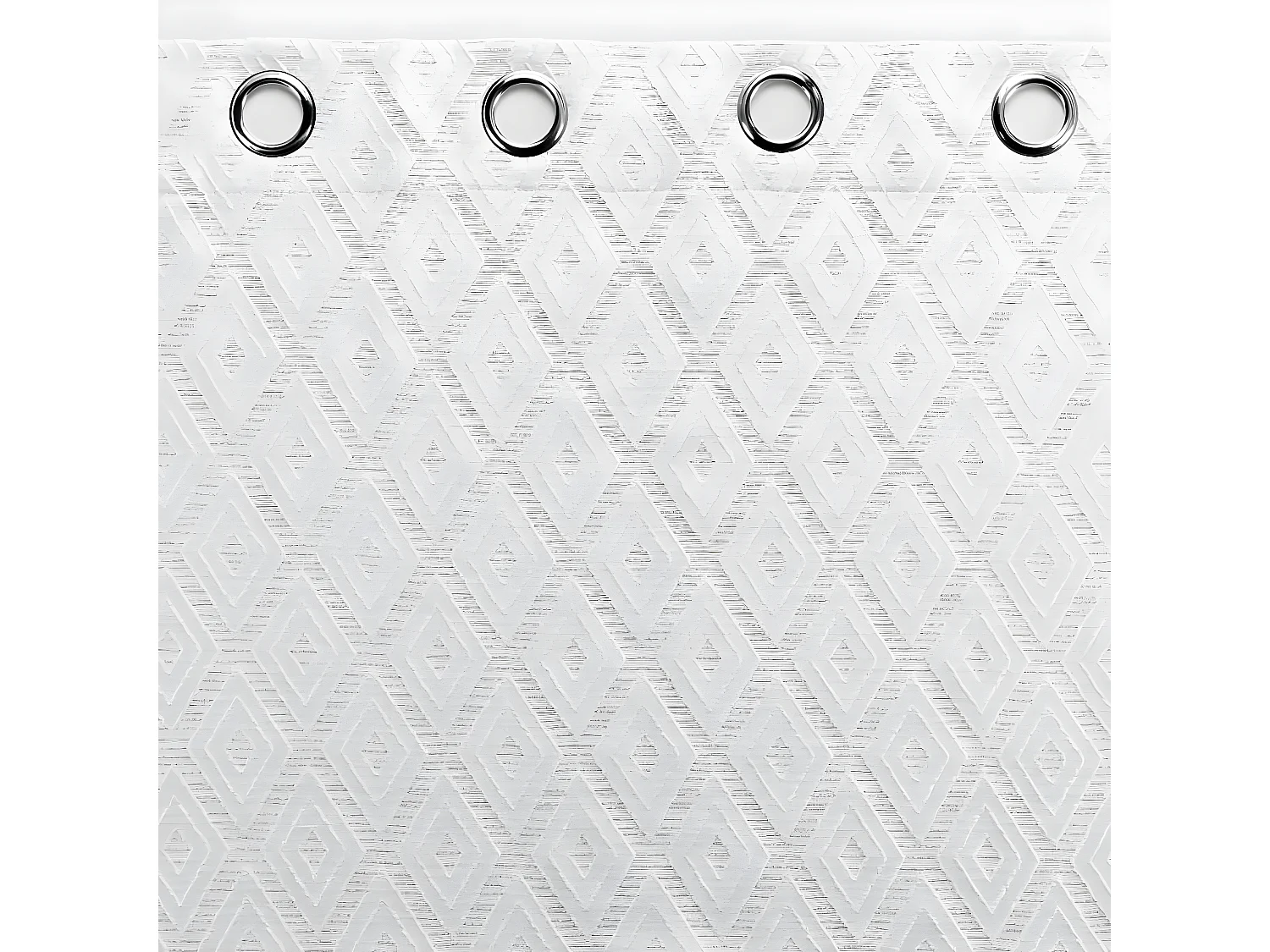 Rideau à Œillets Jacquard "Balista" 140x260cm Gris