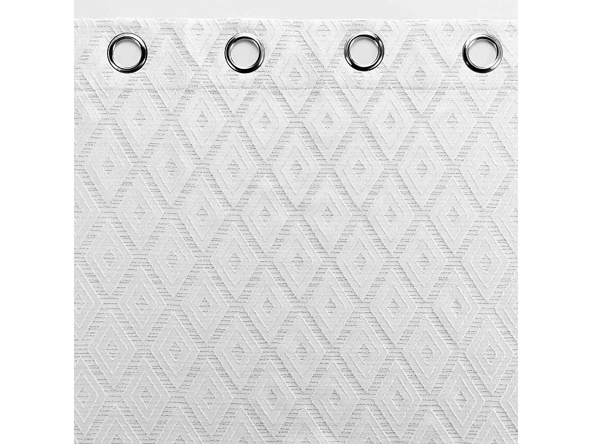 Rideau à Œillets Jacquard "Balista" 140x260cm Gris