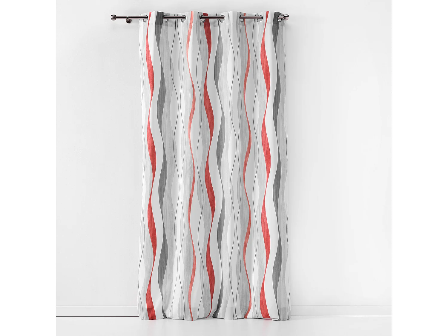 Lichtdurchlässiger Vorhang mit gewellten Streifen 140 x 260 cm