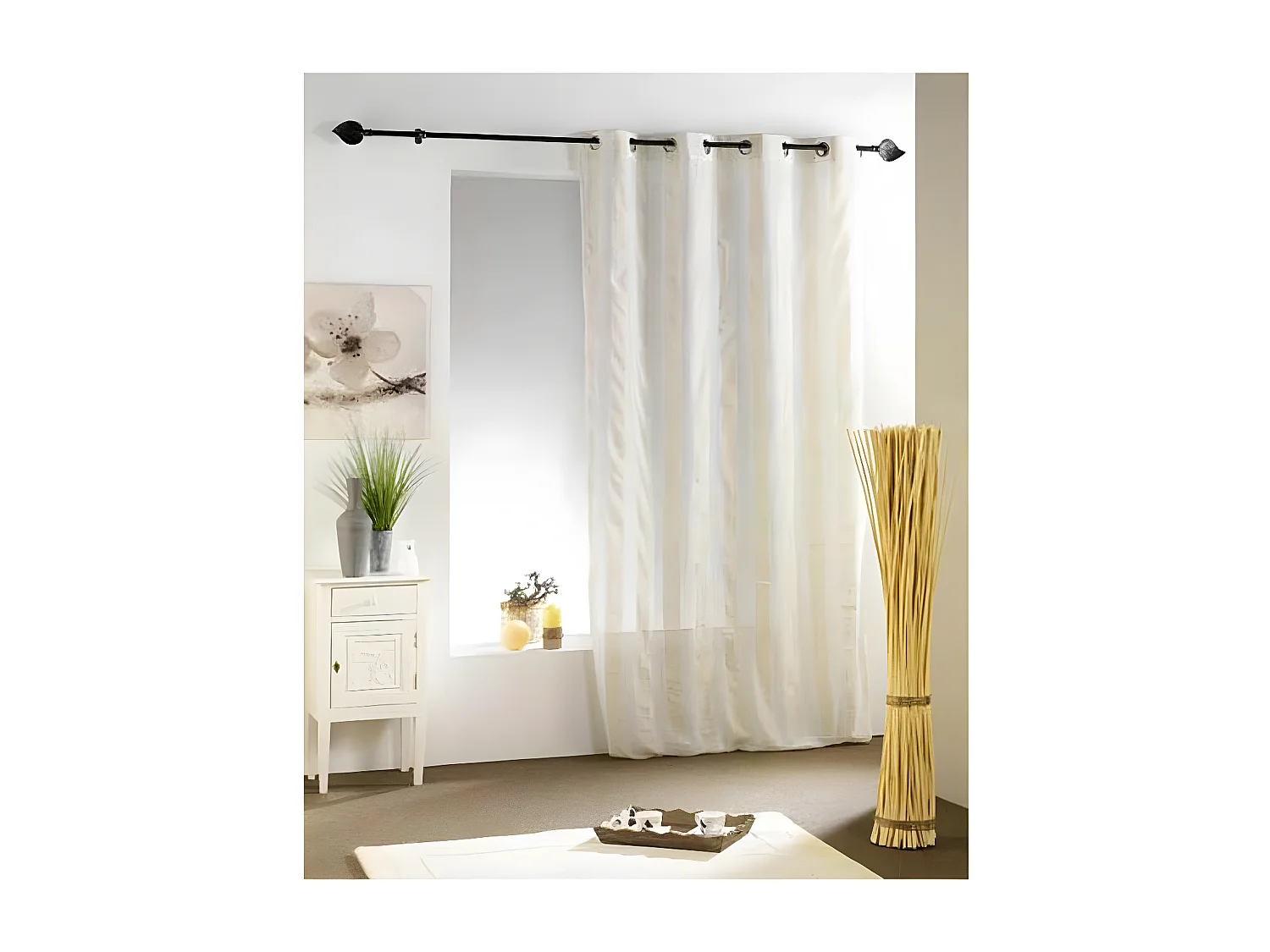 Voilage Tissé "Terra" 140x240cm Naturel