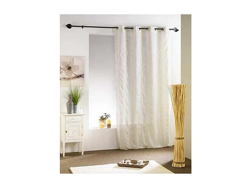 Voilage Tissé "Terra" 140x240cm Naturel