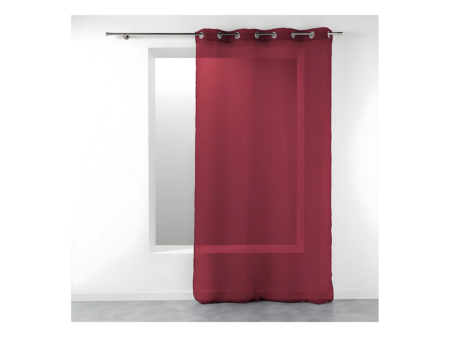 Rideau Voilage Étamine "Telma" 140x240cm Bordeaux