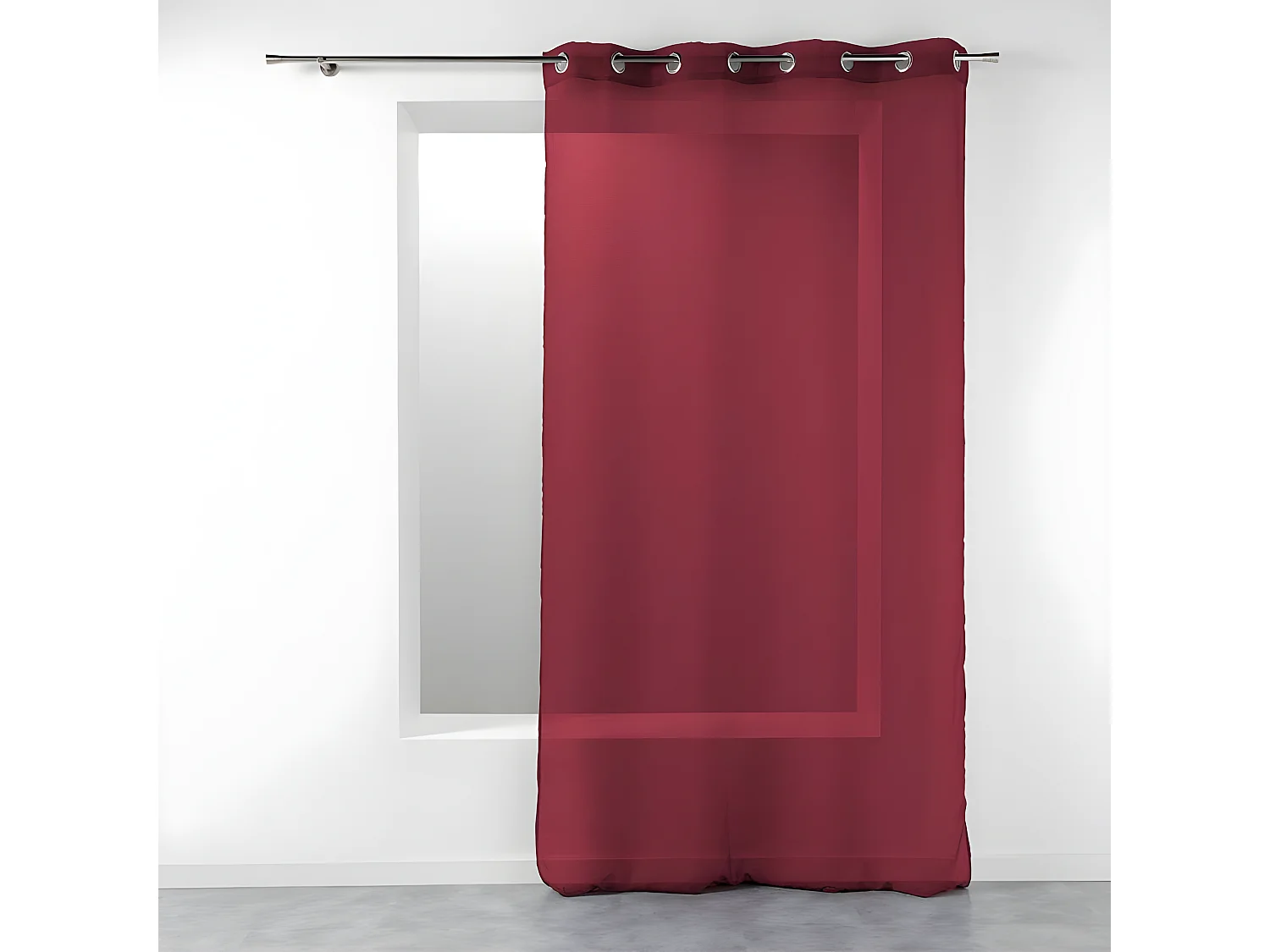 Rideau Voilage Étamine "Telma" 140x240cm Bordeaux