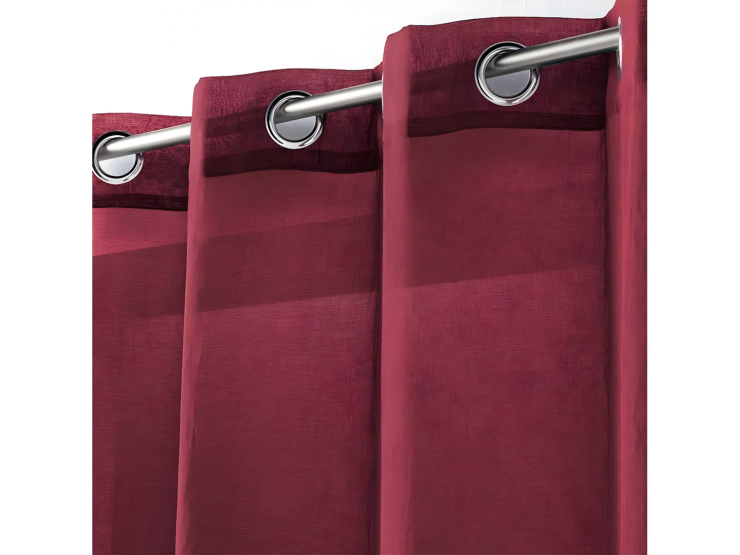 Rideau Voilage Étamine "Telma" 140x240cm Bordeaux