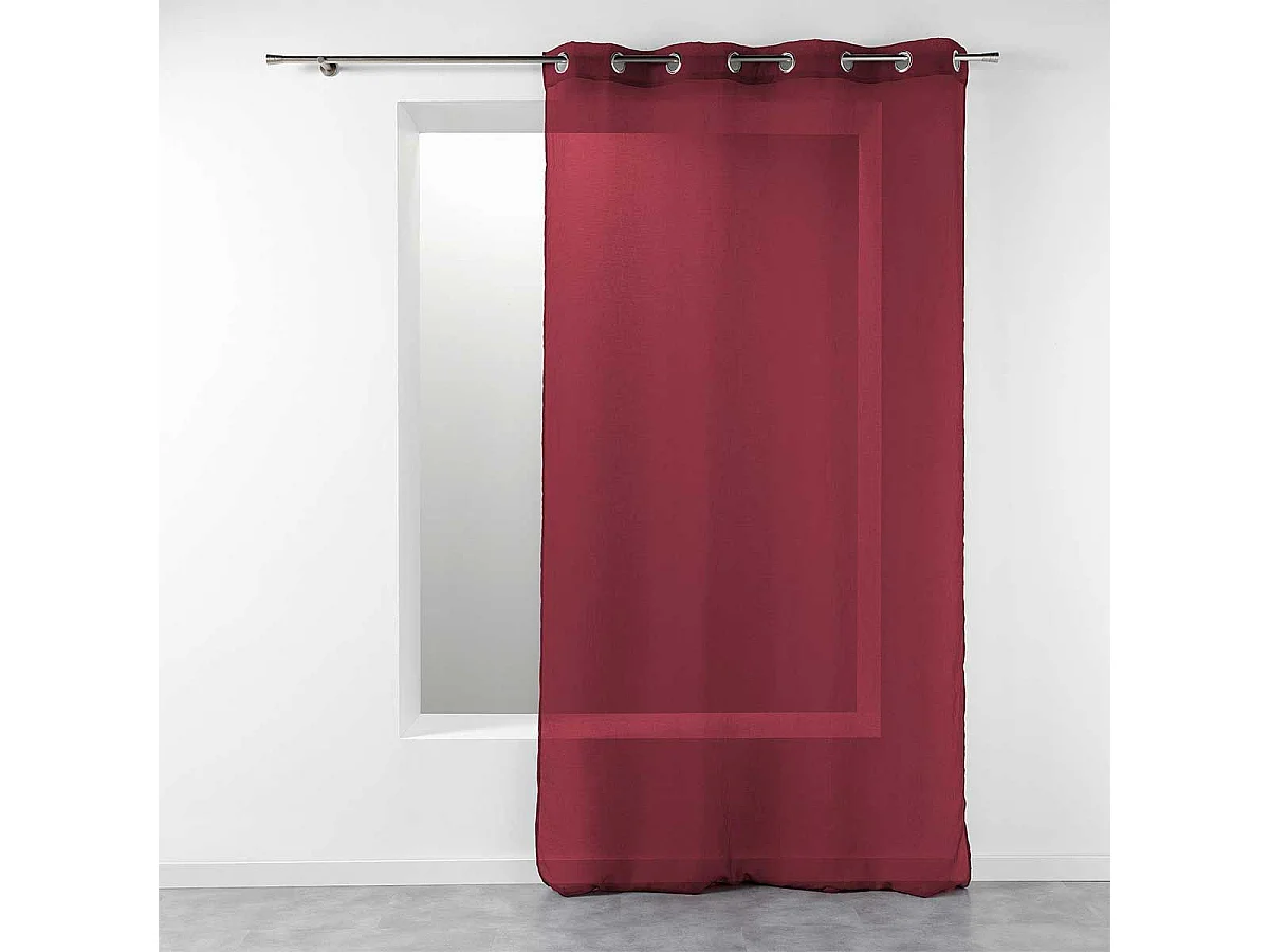 Rideau Voilage Étamine "Telma" 140x240cm Bordeaux