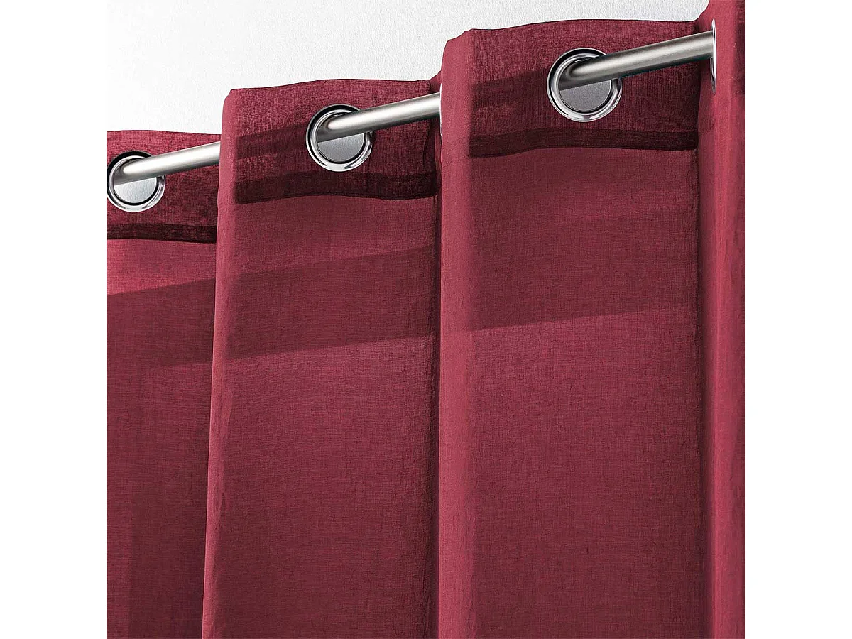 Rideau Voilage Étamine "Telma" 140x240cm Bordeaux