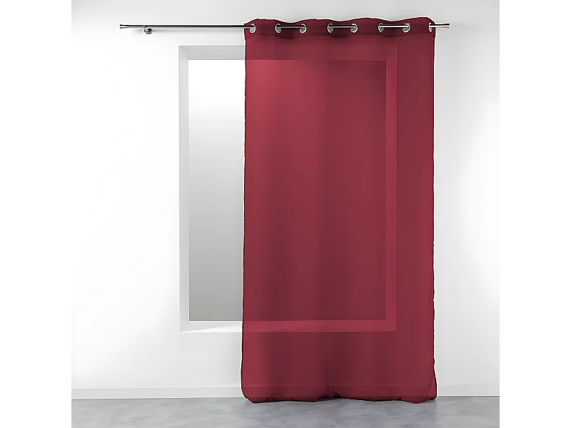 Rideau Voilage Étamine "Telma" 140x240cm Bordeaux