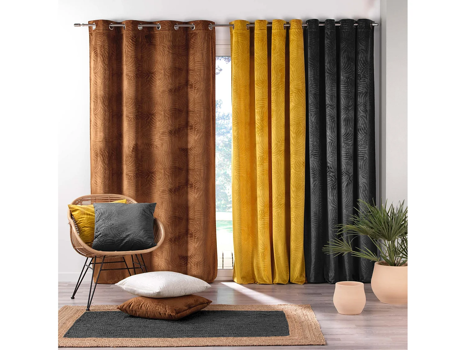 Rideau Occultant "Analia" 140x240cm Camel