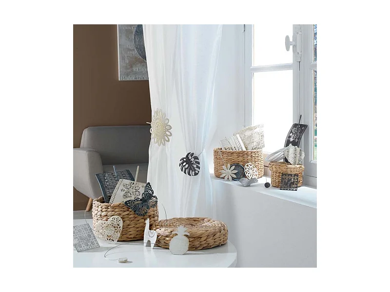 Embrasse de Rideau Broche "Epicea" 17cm Noir