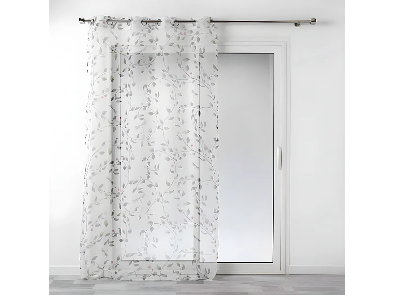 Rideau Voilage à Œillets "Ancolie" 140x240cm Blanc