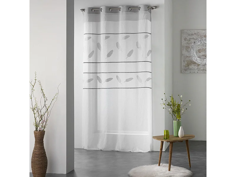Rideau Voilage "Teora" 140x260cm Gris
