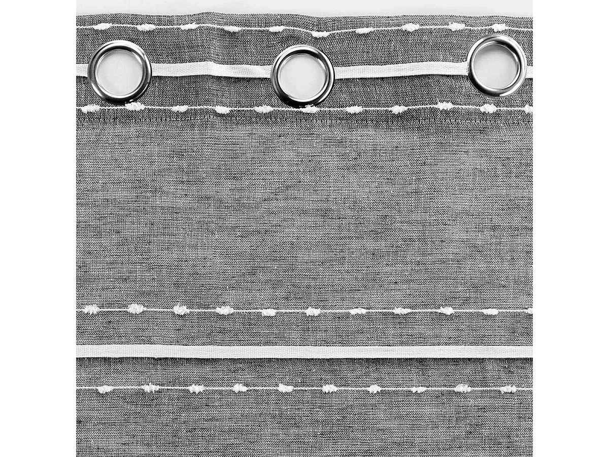 Rideau Voilage à Œillets "Aloria" 140x280cm Gris