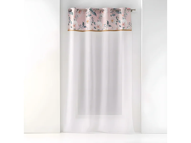 Rideau Voilage à Œillets "Alissia" 140x240cm Rose