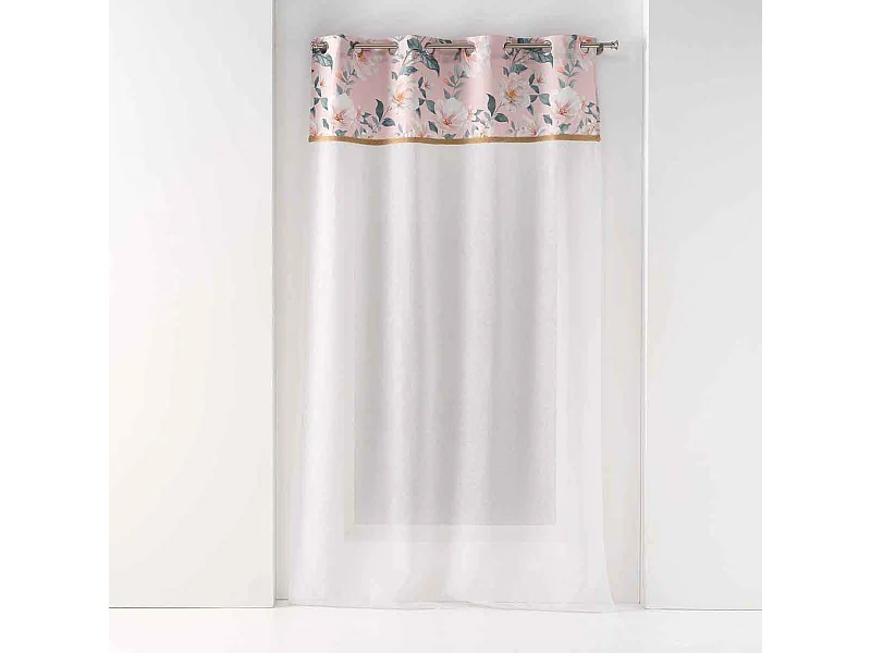 Rideau Voilage à Œillets "Alissia" 140x240cm Rose