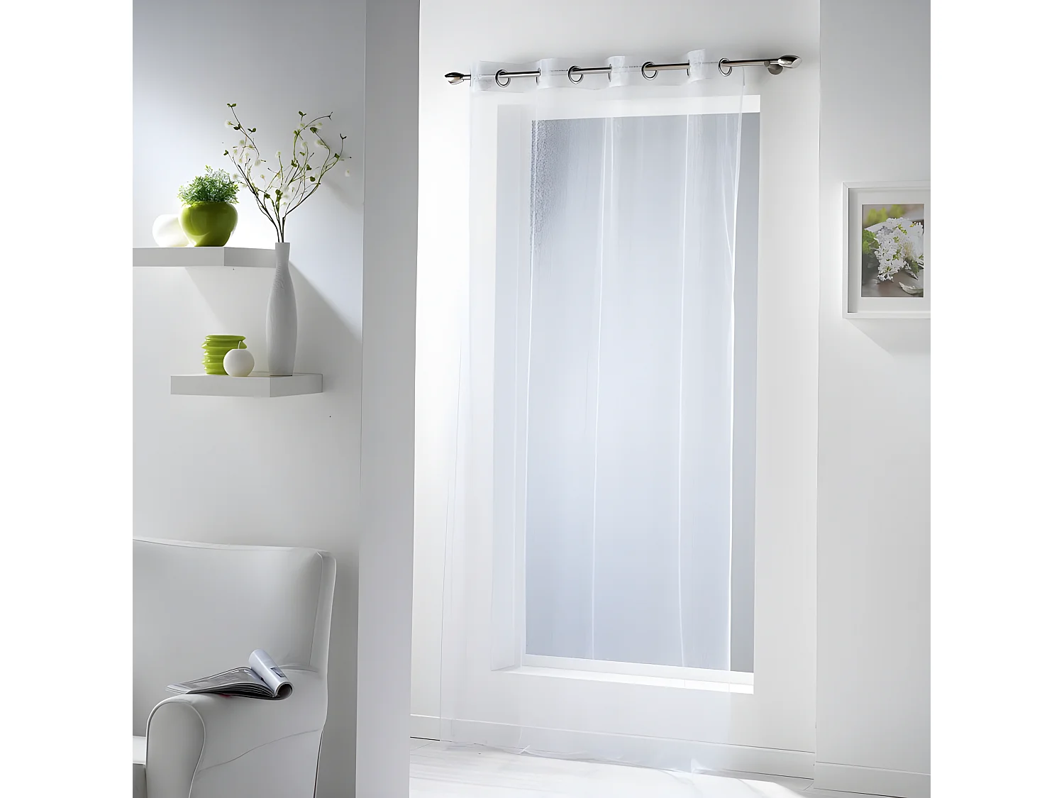 Rideau Voilage "Résille" 140x240cm Blanc