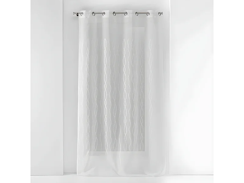 Rideau Voilage à Œillets "Colyne" 140x240cm Blanc