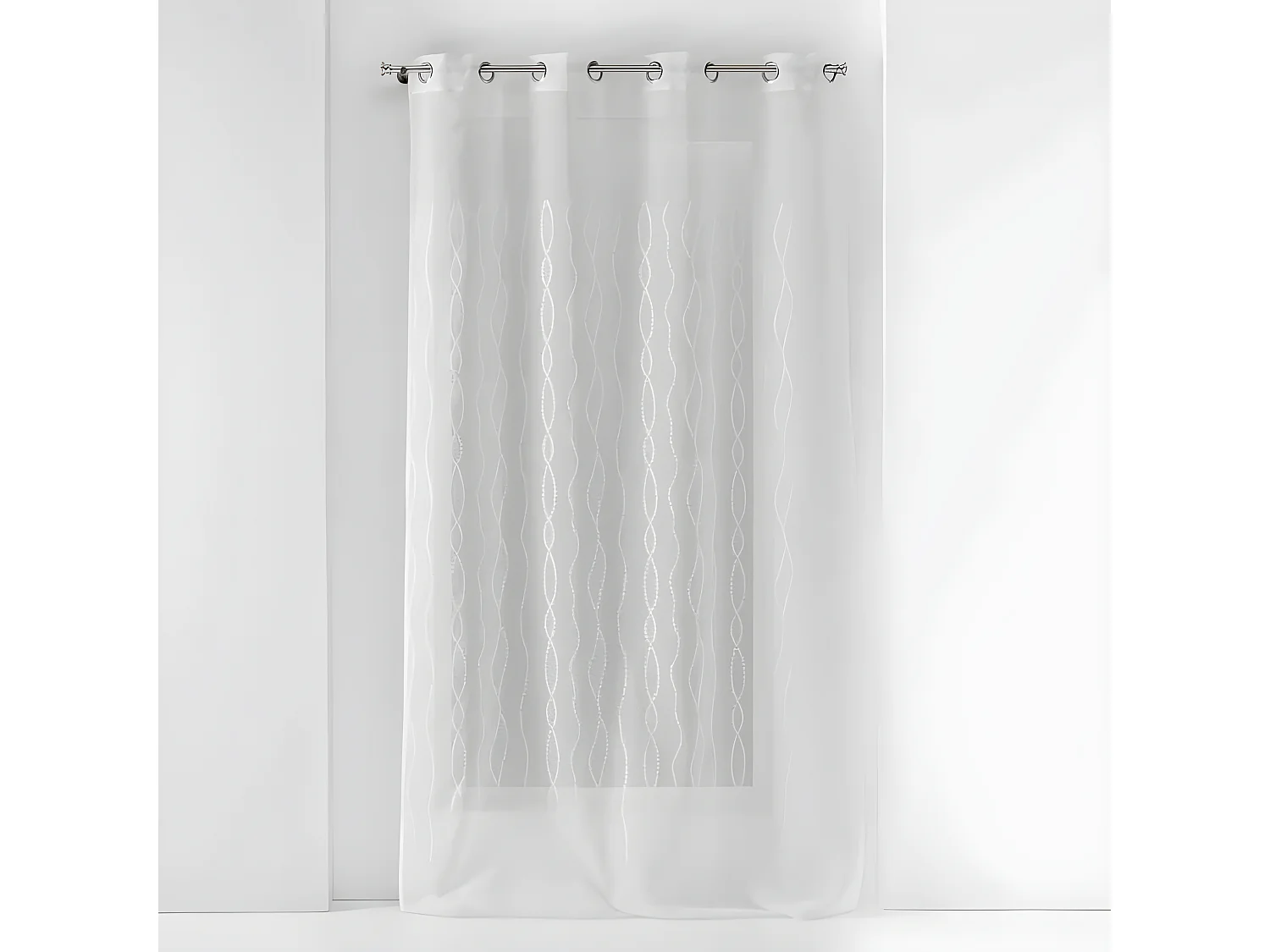 Rideau Voilage à Œillets "Colyne" 140x240cm Blanc