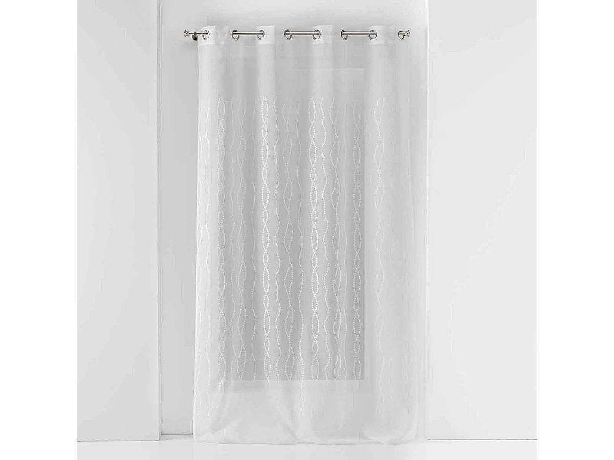 Rideau Voilage à Œillets "Colyne" 140x240cm Blanc