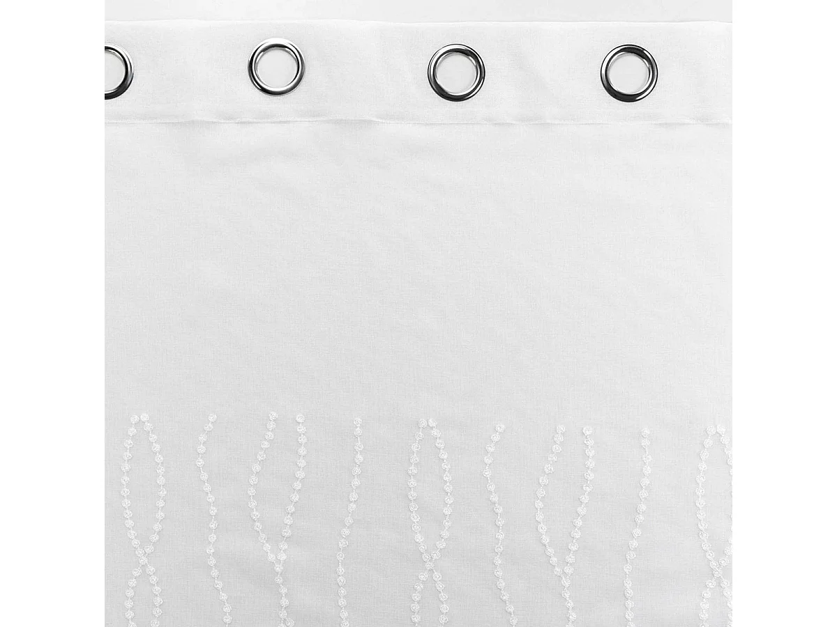 Rideau Voilage à Œillets "Colyne" 140x240cm Blanc