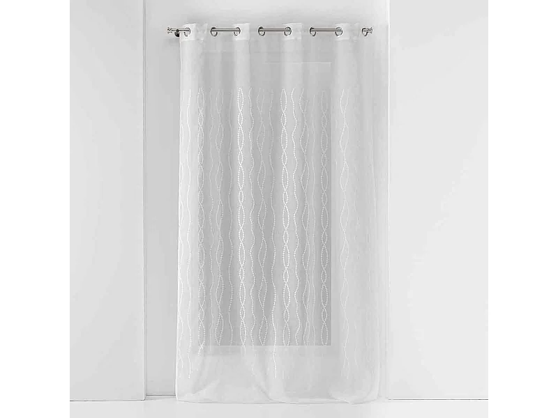 Rideau Voilage à Œillets "Colyne" 140x240cm Blanc