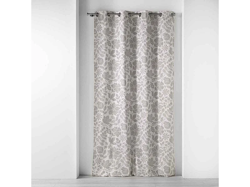 Rideau à Œillets Imprimé "Panachic" 140x240cm Beige