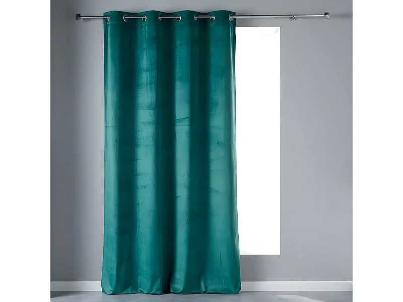 Rideau Velours à Oeillets "Veloutea" 140x240cm Vert