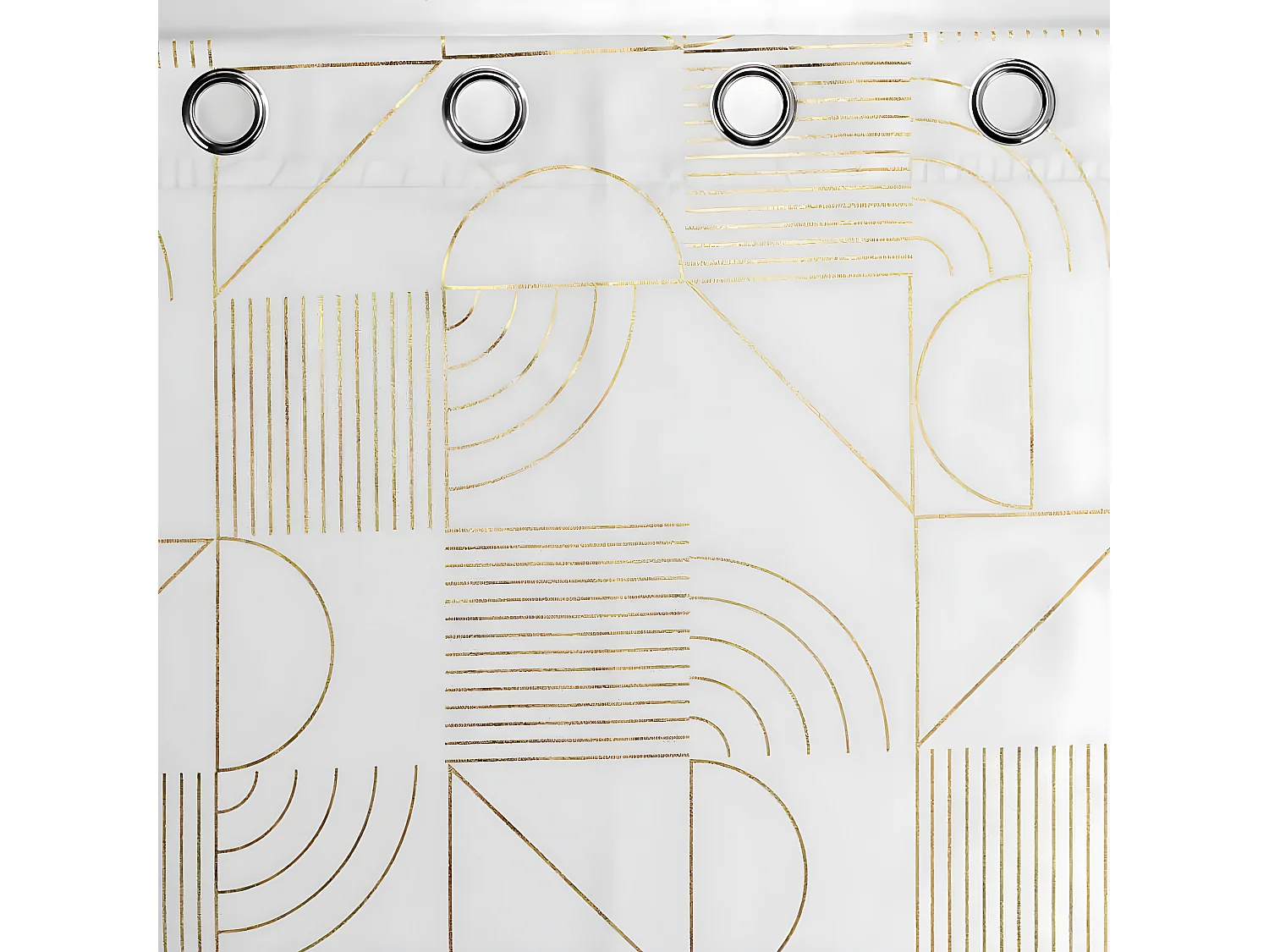 Rideau à Œillets Imprimé "Lineor" 140x260cm Blanc