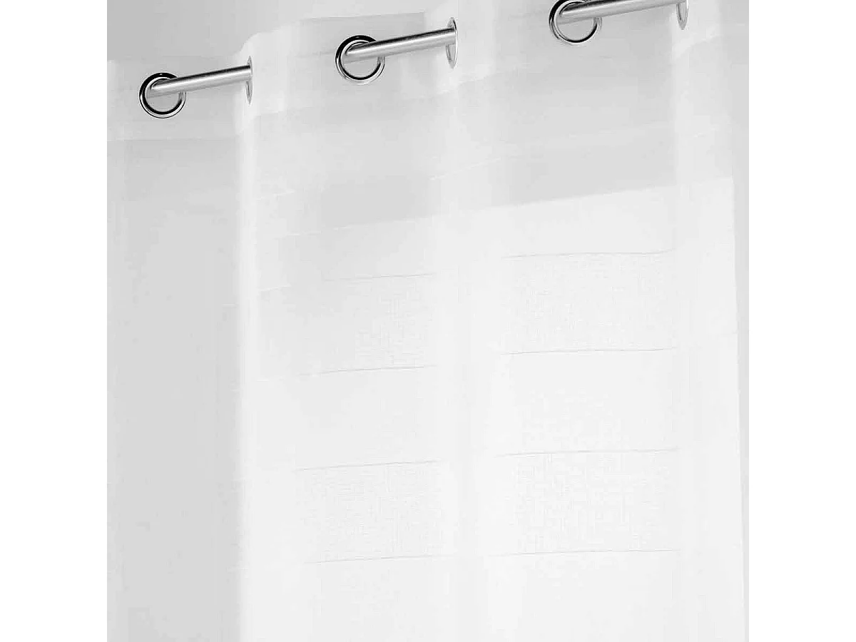 Rideau Voilage à Œillets "Ninon" 140x240cm Blanc