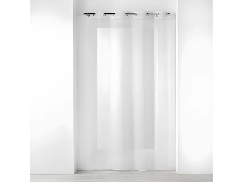 Rideau Voilage à Œillets "Ninon" 140x240cm Blanc