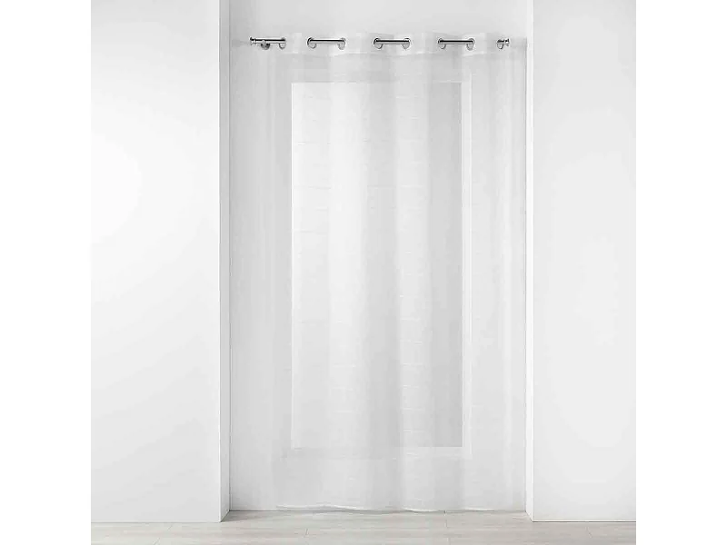 Rideau Voilage à Œillets "Ninon" 140x240cm Blanc
